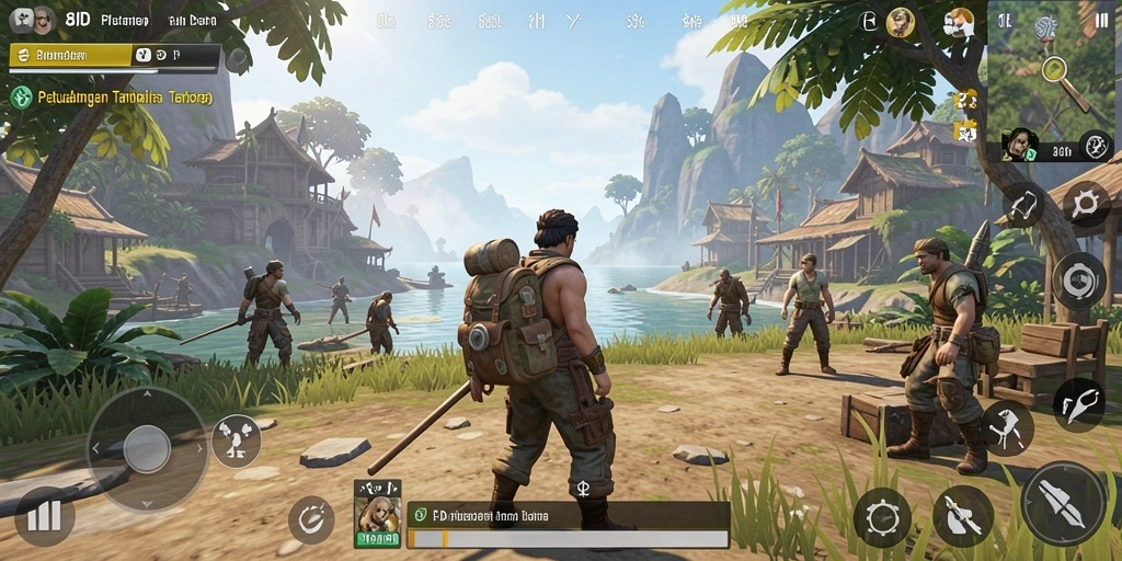 Tampilan gameplay menarik dari 8ID di dunia terbuka.