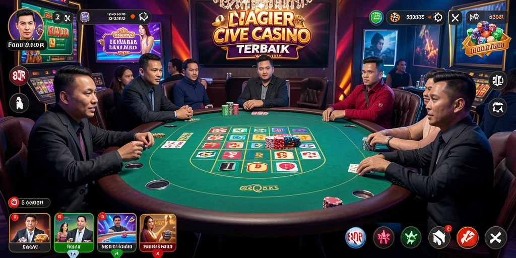 Tampilan utama gameplay Live Casino di 8QR yang mendebarkan.