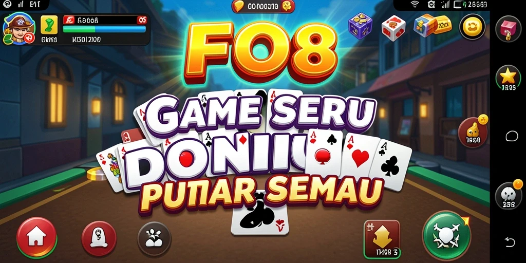 Screenshot gameplay FO8 menunjukkan keseruan bermain Domino.