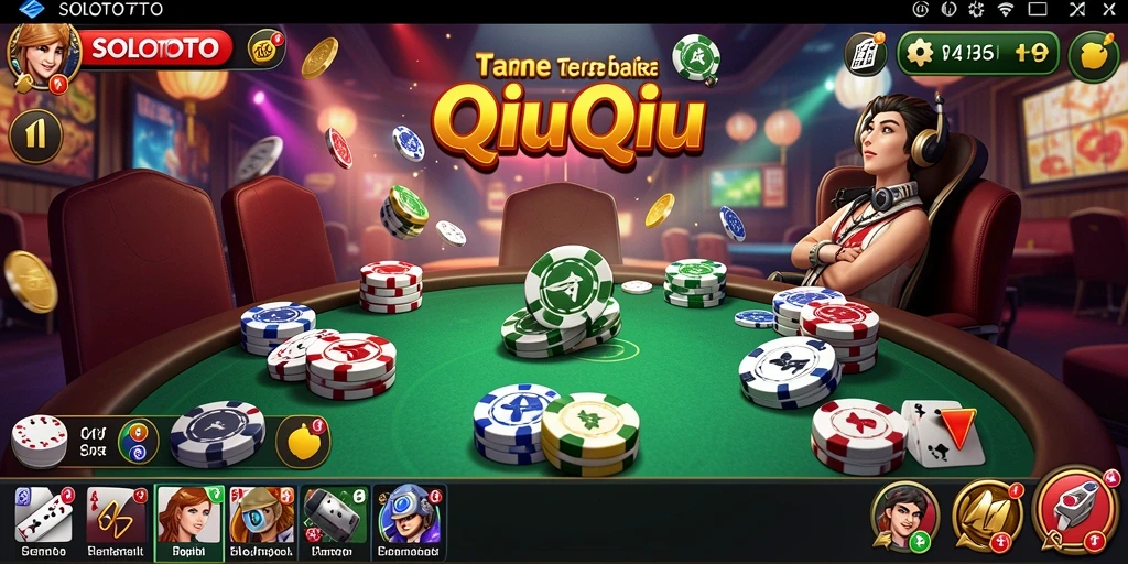Tangkapan layar gameplay QiuQiu yang penuh aksi di SOLOTOTO.